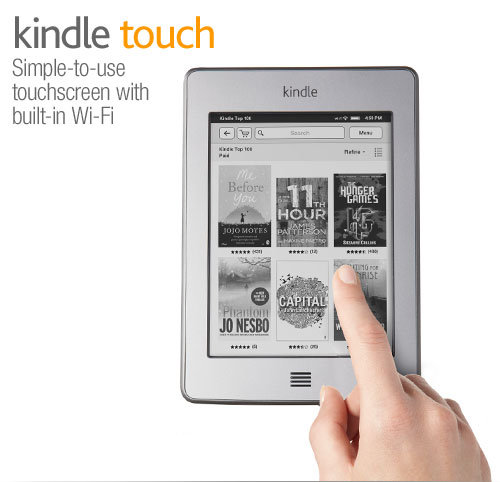 Букридер Amazon Kindle Touch появится в Европе через месяц