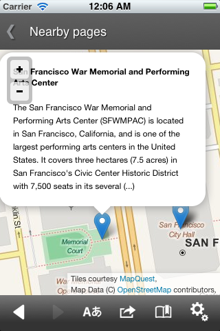 Википедия на iOS с OpenStreetMap