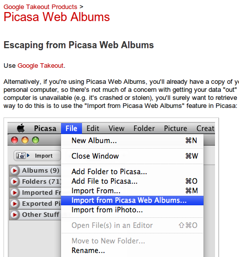 Пример инструкции на сайте Data Liberation Front