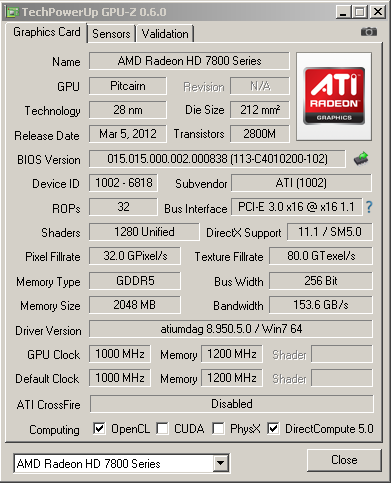   AMD Radeon HD 7870