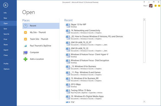 Office 15 Technical Preview