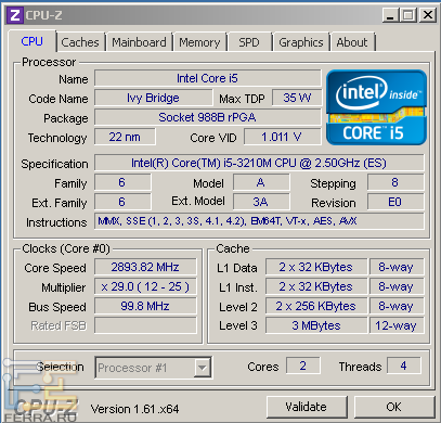   Intel Core i5-3210M