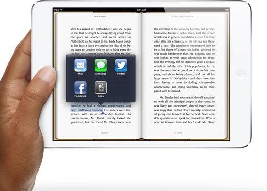 Социальность в iBooks