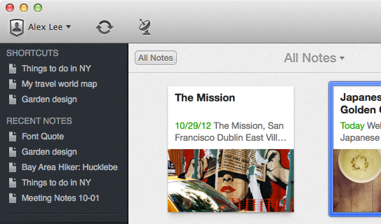 Evernote 5 для Mac