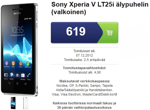Ferra.ru - Смартфон Sony Xperia V все-таки