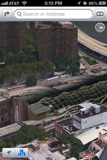 Бруклинский мост в картах Apple