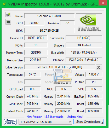Дискретная видеокарта HP ENVY dv7-7266er