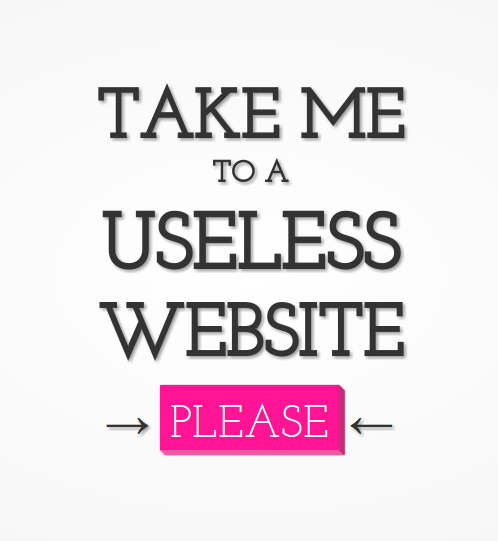 Главная страница сайта TheUselessWeb