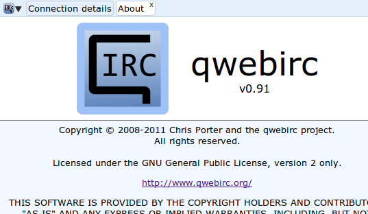 Информация о сайте Freenode Webchat