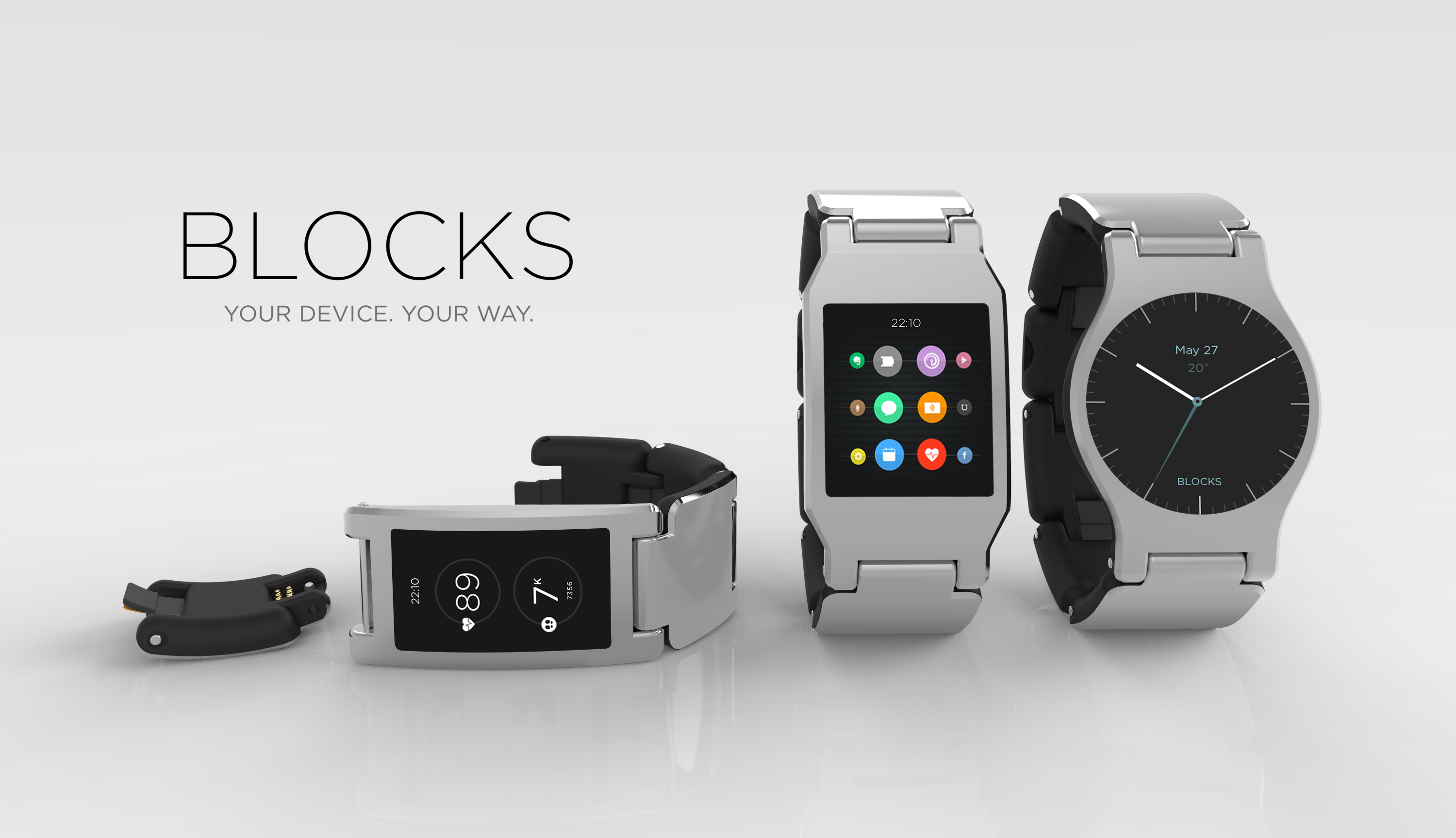 Модульные смарт-часы Blocks готовы к запуску на Kickstarter