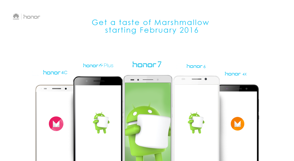 Смартфоны Huawei Honor начнут обновляться до Android 6.0 Marshmallow в феврале 2016 года