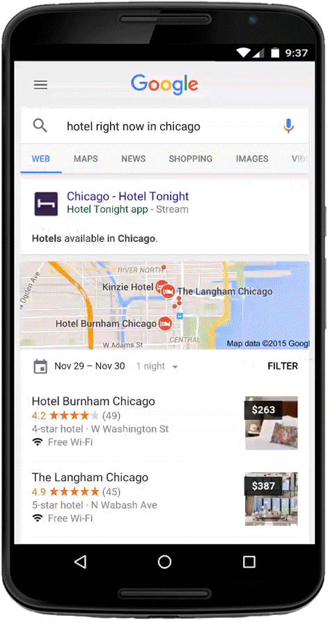 Google Поиск на Android  научился стримингу данных из приложений