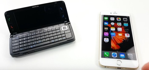 Коммуникатор Nokia E90 сравнили с iPhone 6s Plus на видео
