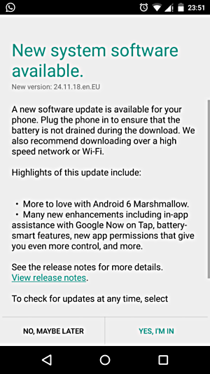 Motorola обновляет Moto X (2014) до  Android 6.0 Marshmallow в Европе