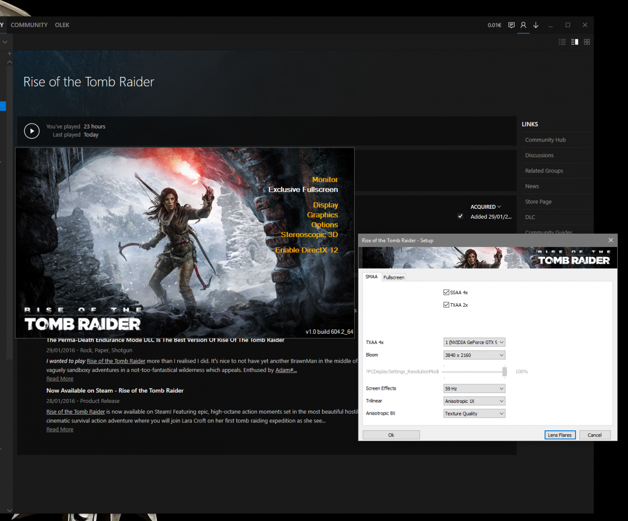 Rise of the Tomb Raider для PC может получить поддержку DirectX 12