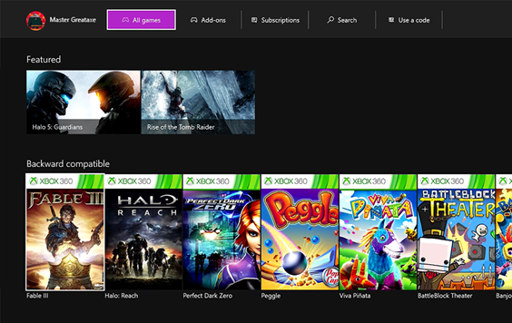 Вышло обновление Xbox One с возможностью покупать игры Xbox 360