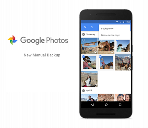 Google Фото для Android получили опцию ручного бэкапа