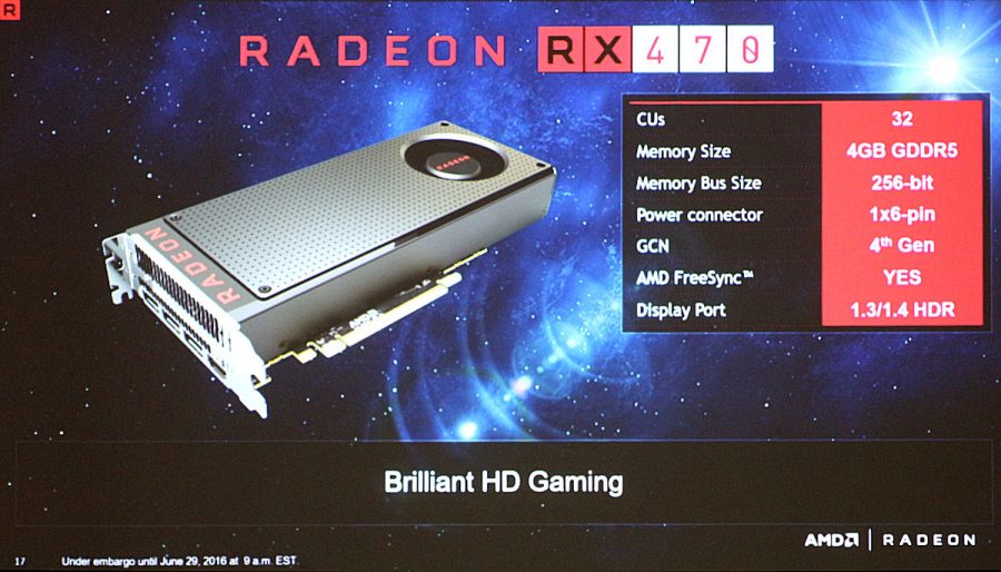 AMD подтвердила характеристики Radeon RX 470 и Radeon RX 460