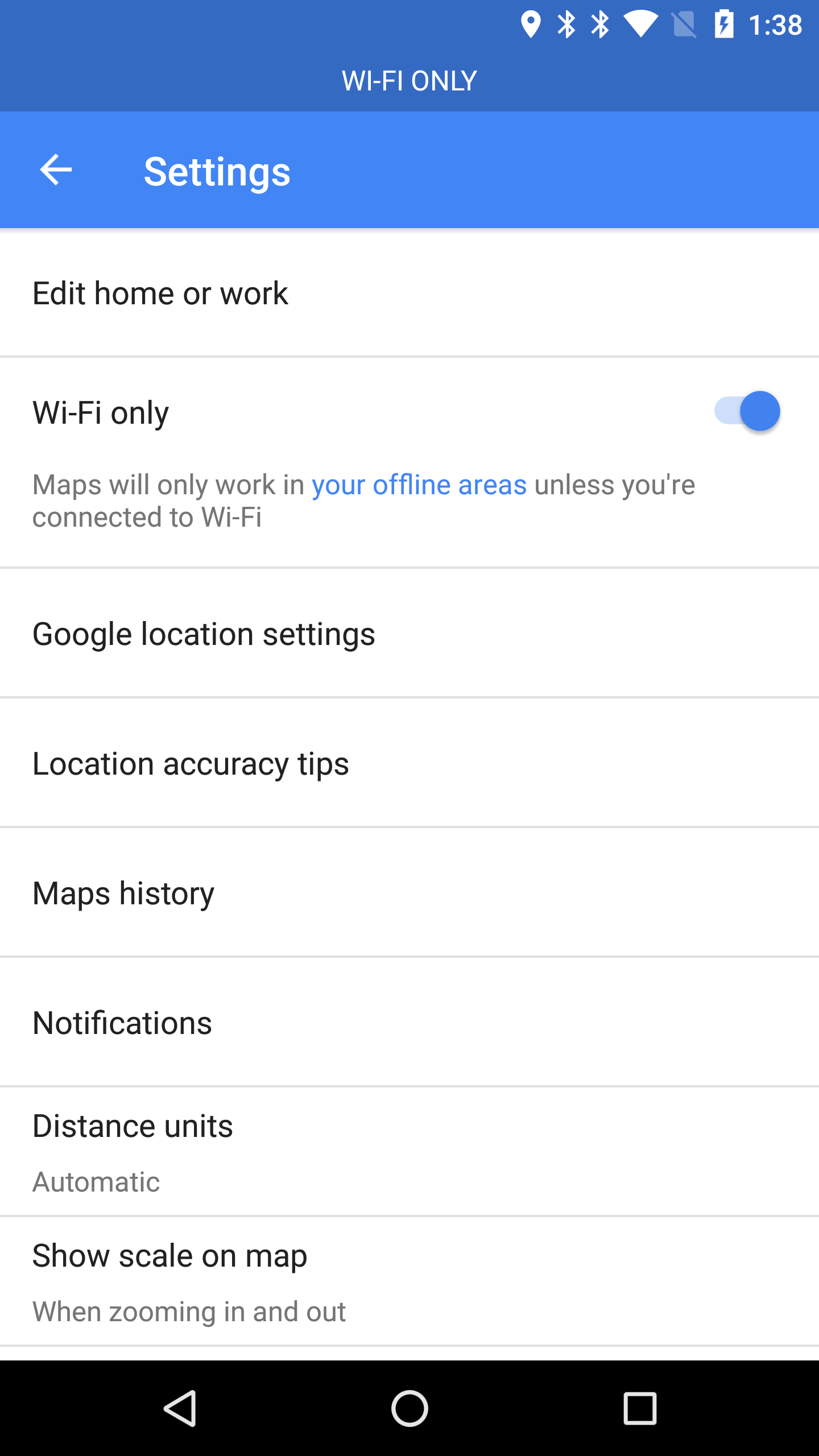 В Google Maps для Android появился режим только с Wi-Fi