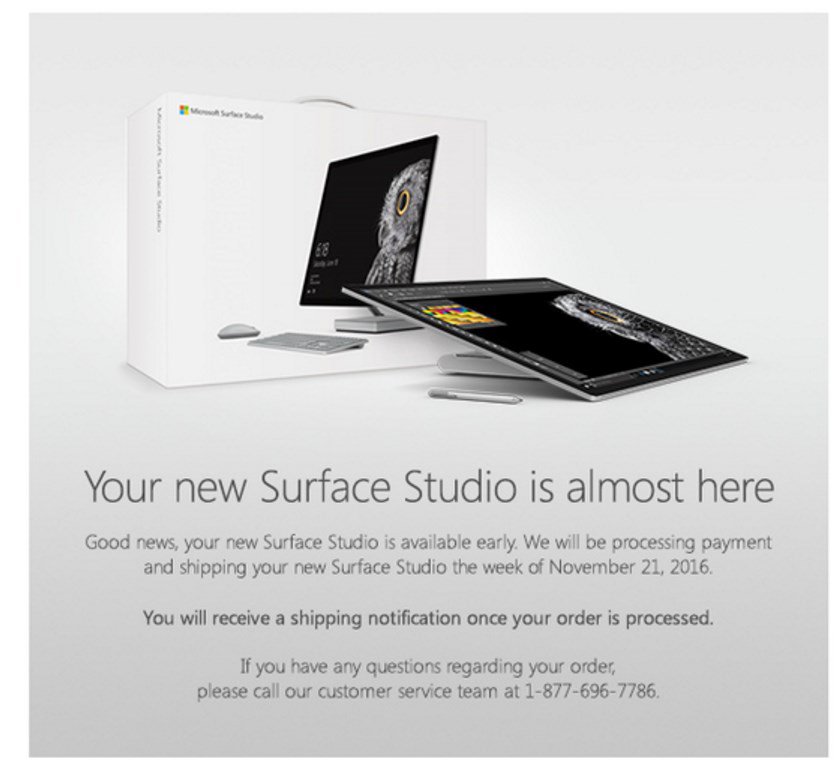 Стартуют поставки ПК-моноблока Microsoft Surface Studio