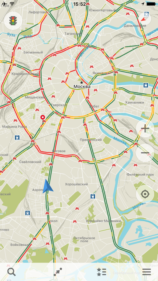 В Maps.Me появились пробки