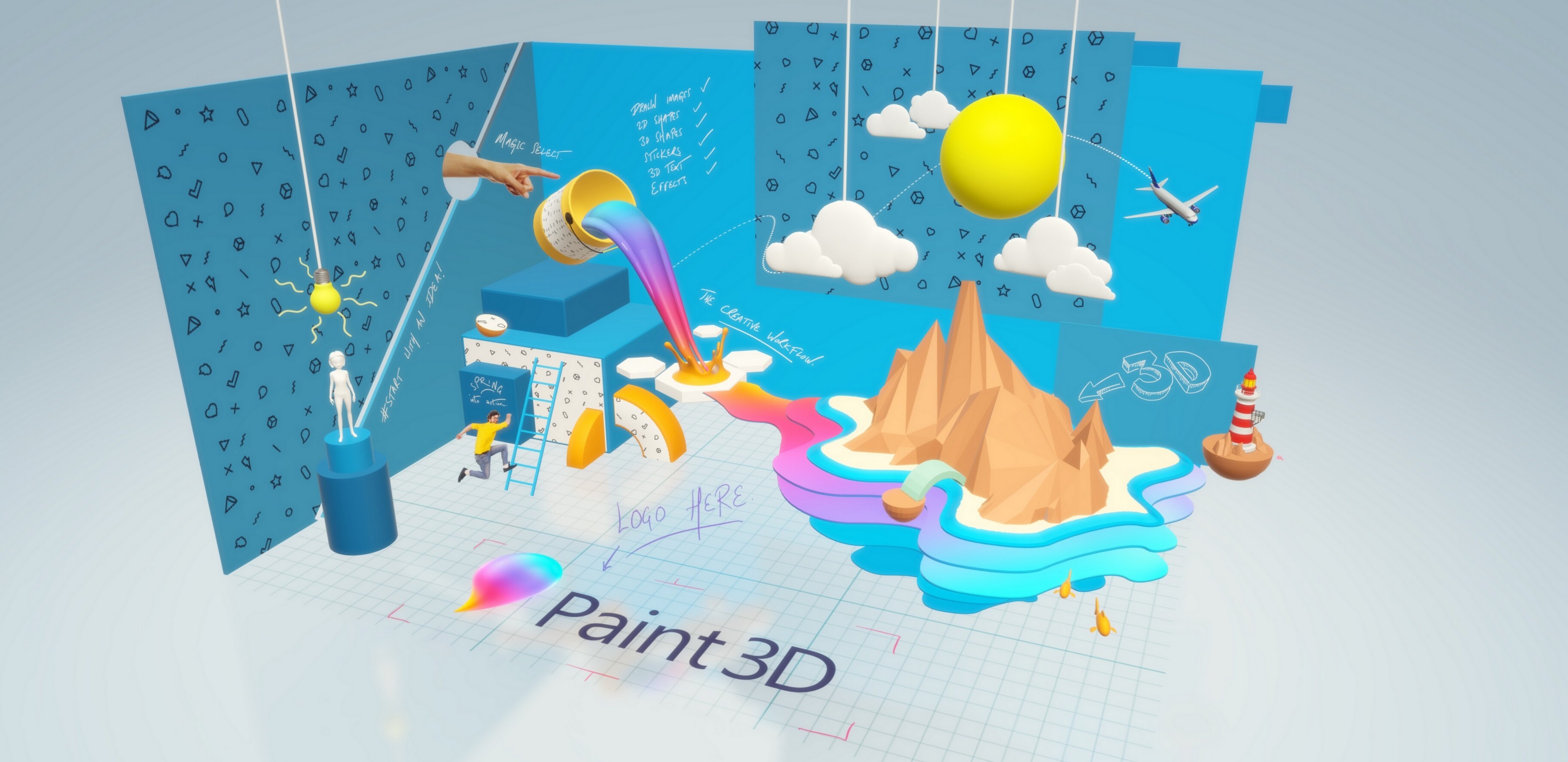    Windows 10  Paint 3D   