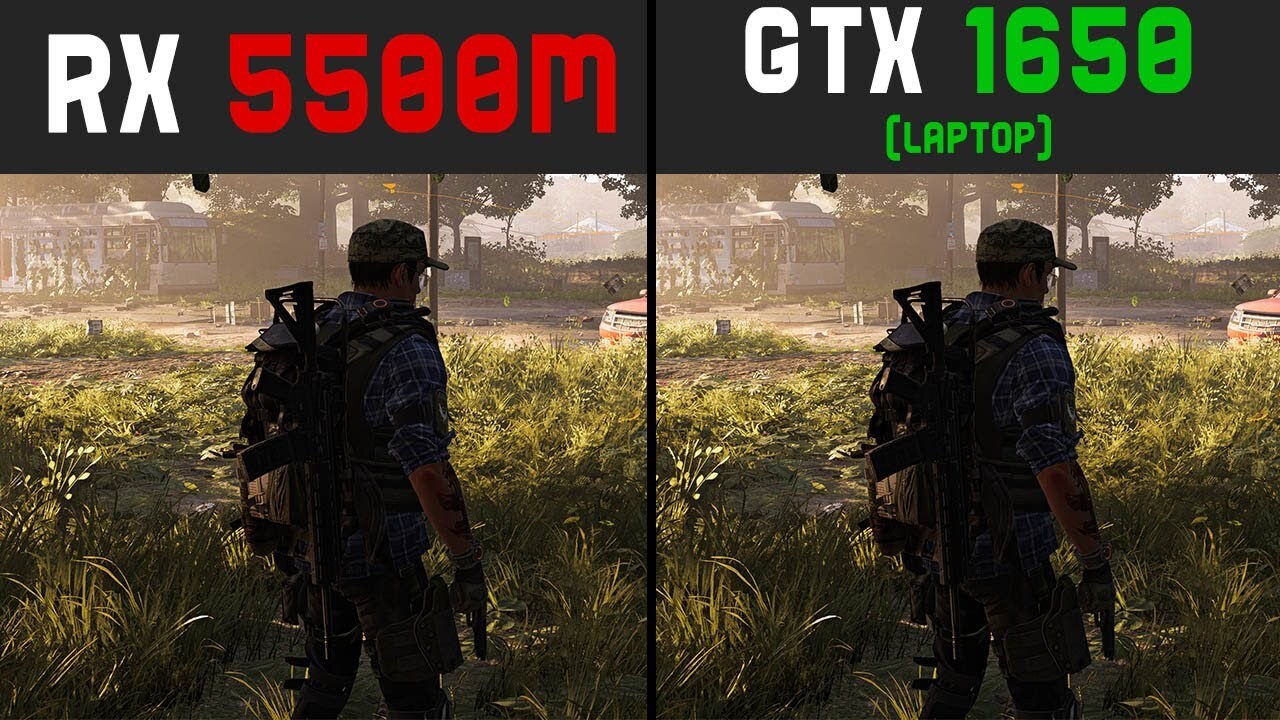     : GTX 1650  Radeon RX 5500M?