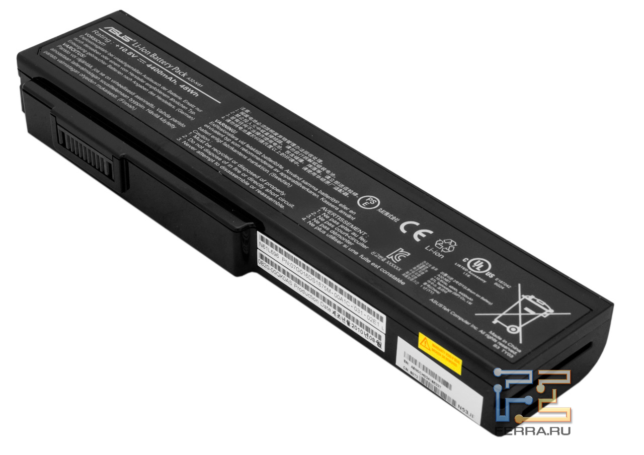Аккумулятор asus n53j
