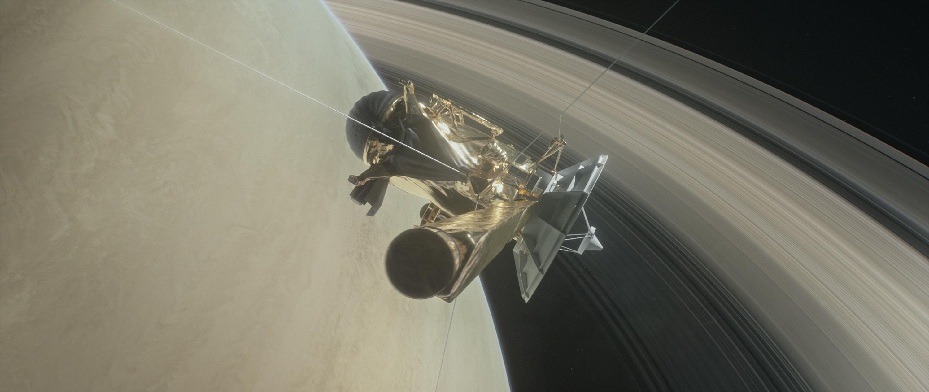 Кассини погрузится в атмосферу Сатурна 15 сентября и самоуничтожится 