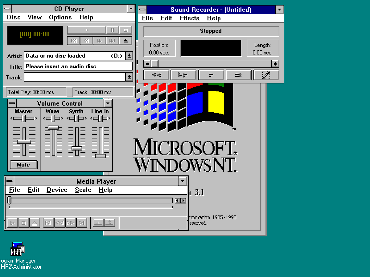 Windows NT 3.1 — 27 июля 1993 года