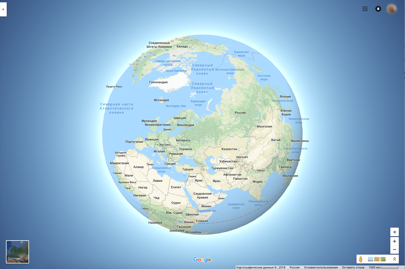 В Google Картах появился 3D-глобус — Ferra.ru