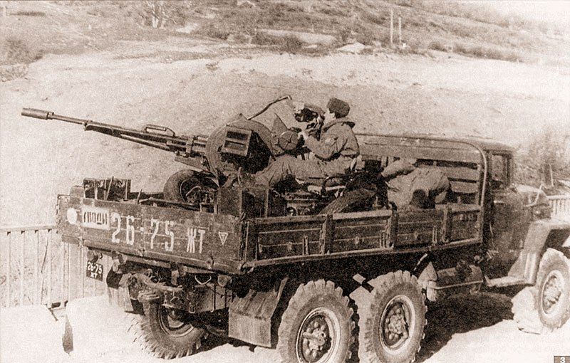 Советский гантрак в Афганистане с ЗУ-23-2