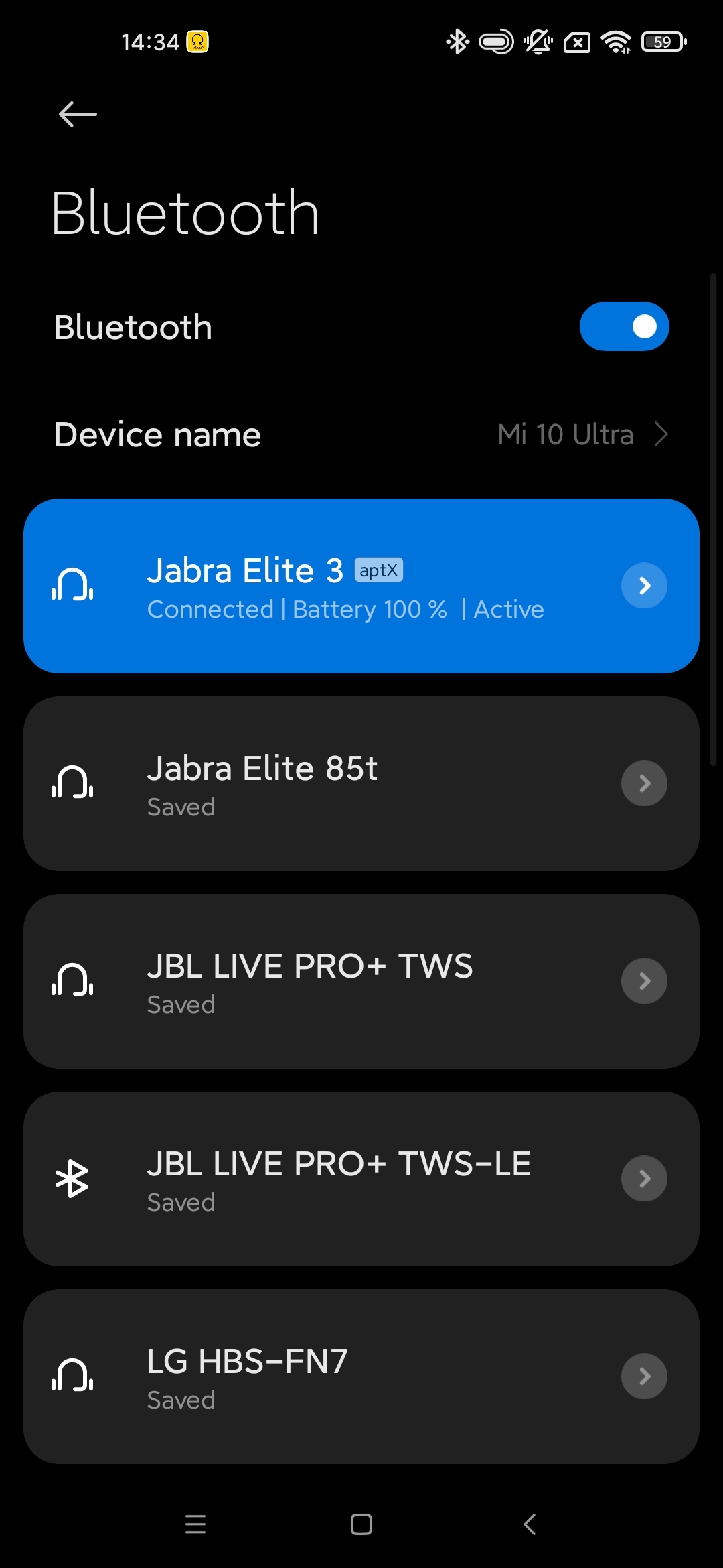 Подключение Jabra Elite 3 к смартфону