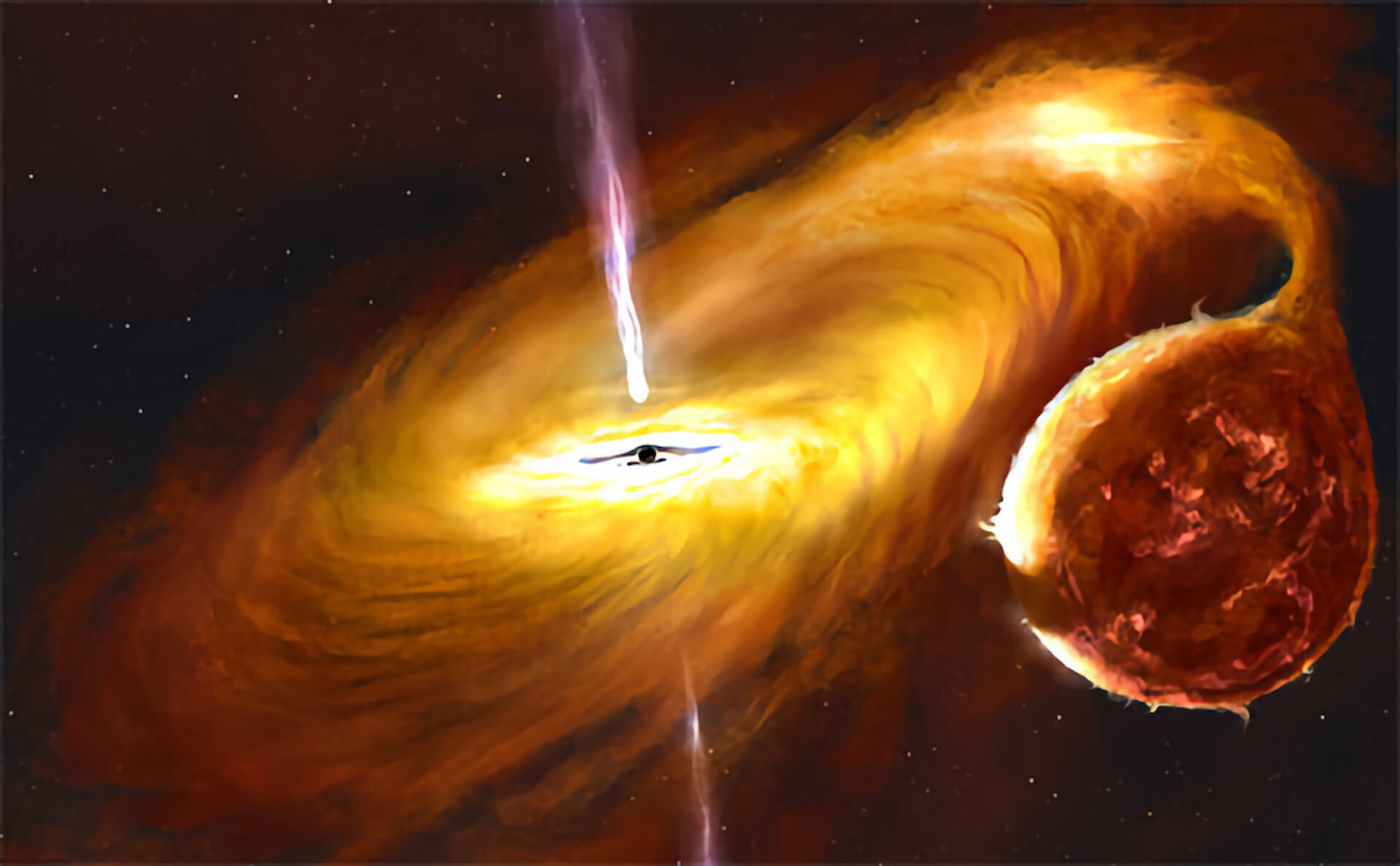 Астрономы обнаружили черную дыру со странной осью вращения
