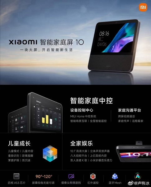 «Умный» дисплей, планшет и беспроводная колонка: Xiaomi представила новинку 3 в 1