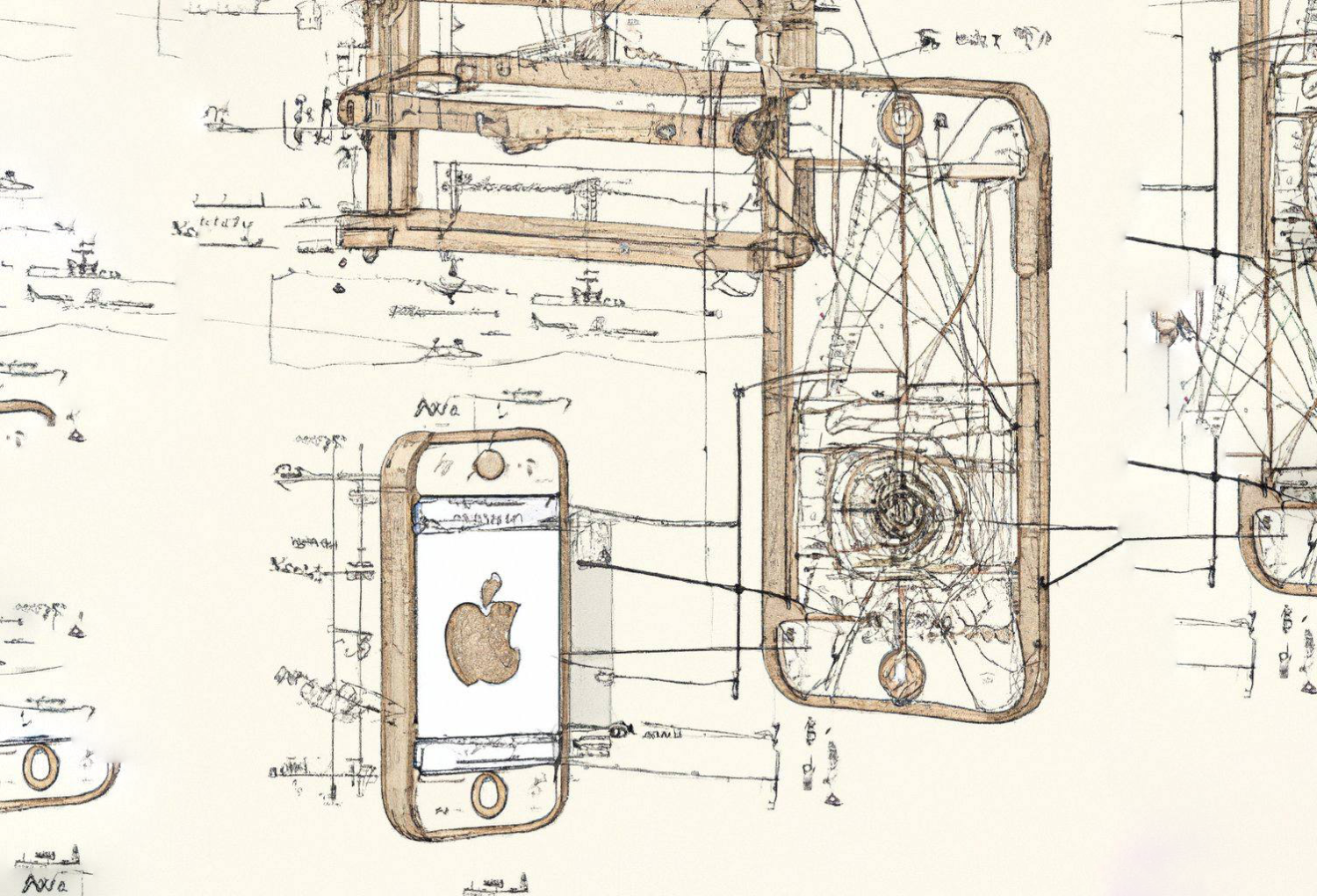 Как могли выглядеть чертежи iPhone, созданные Леонардо да Винчи