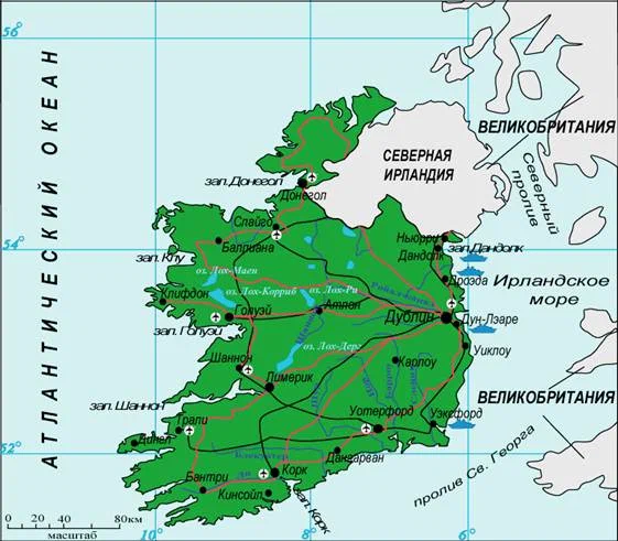 Карта великобритании и северной ирландии