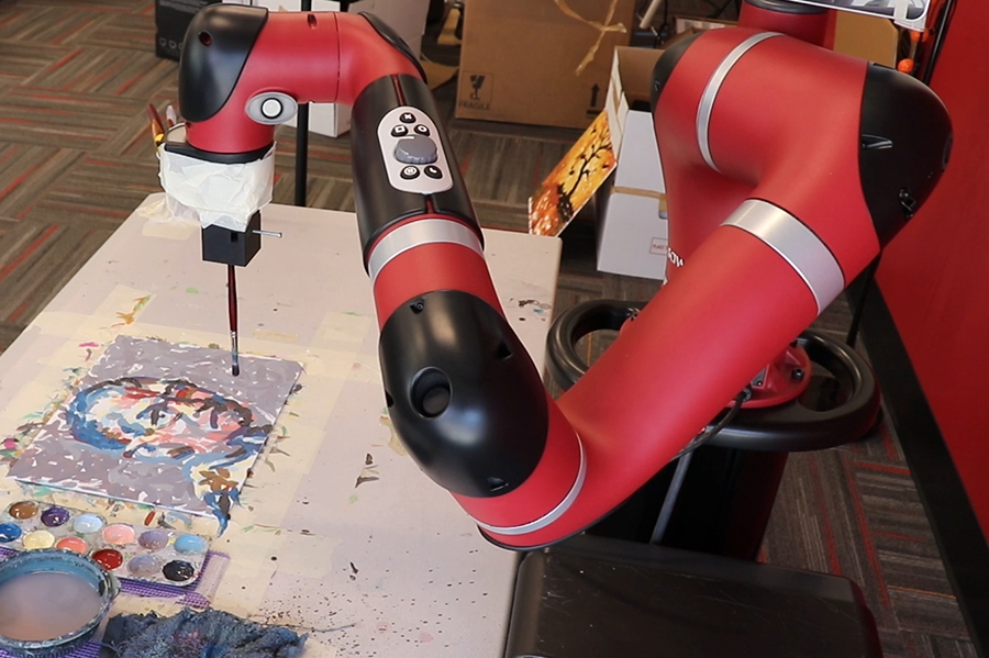 Роборука FRIDA с ИИ создает произведения искусства в сотрудничестве с людьми