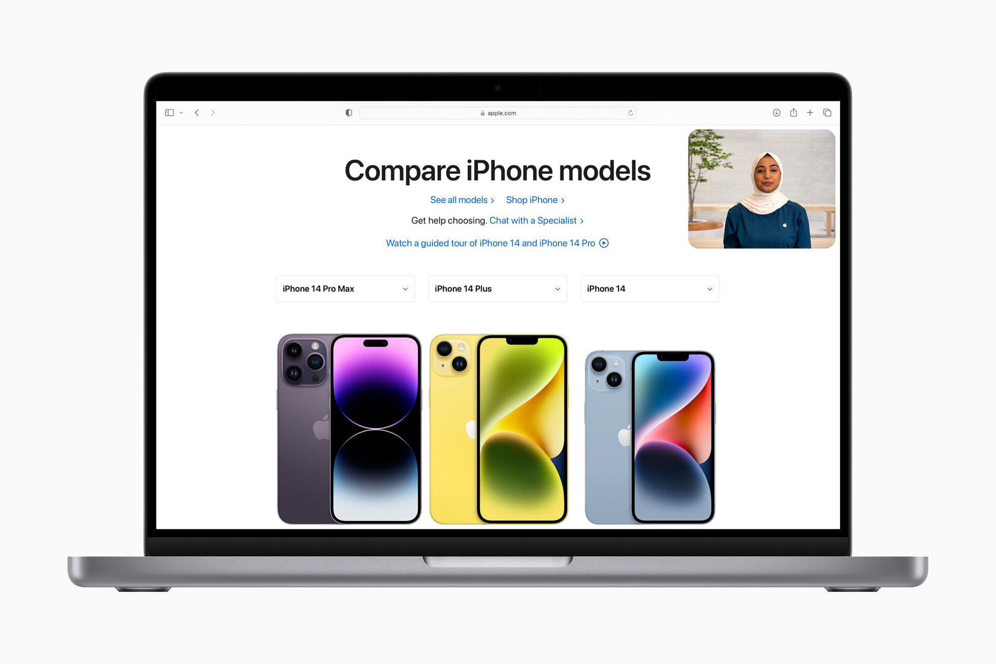 На сайте Apple появилась возможность созвониться с консультантом по видео для помощи в покупке iPhone