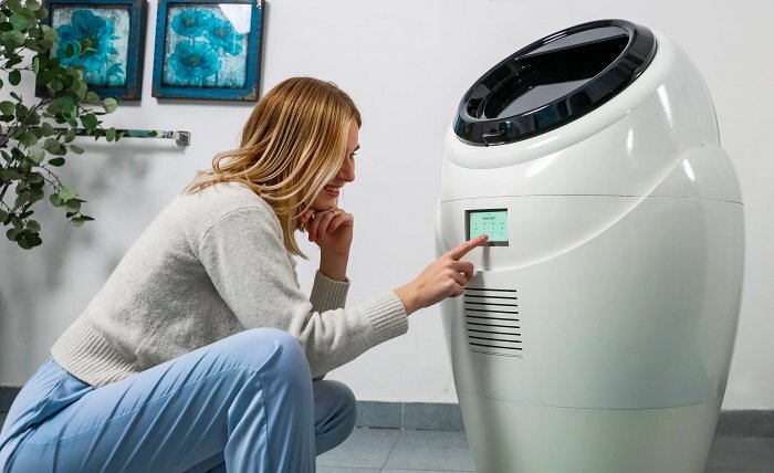 Представлена компактная стиральная машинка без шлангов и подключения к водопроводу