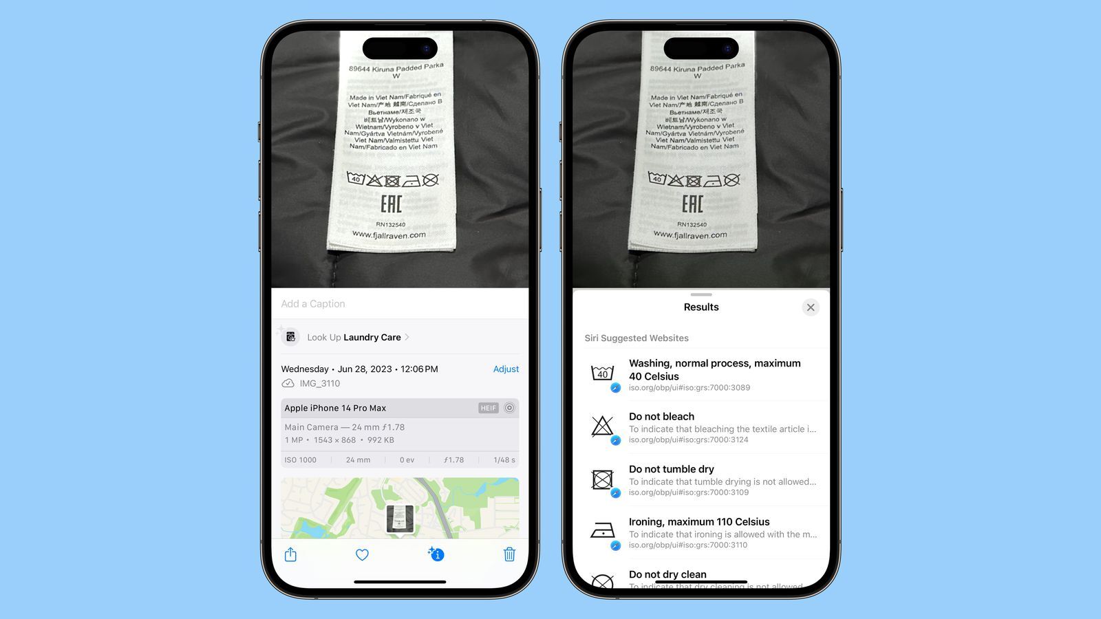 iPhone поможет расшифровать значки на бирках одежды