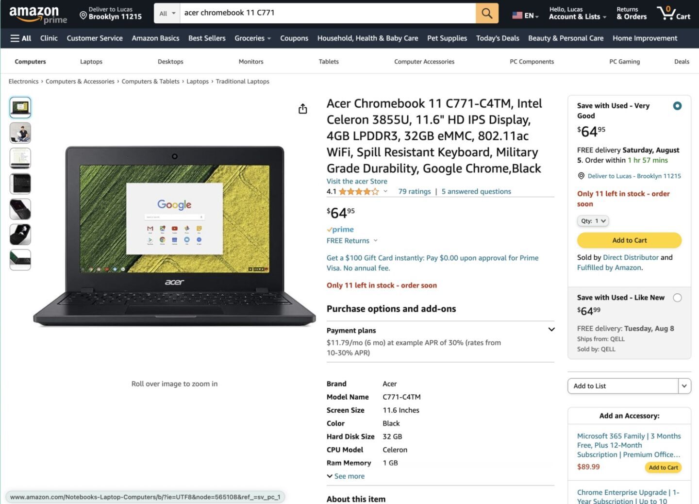 Ноутбуки Google с истекшим «сроком годности» заметили на Amazon за полную цену