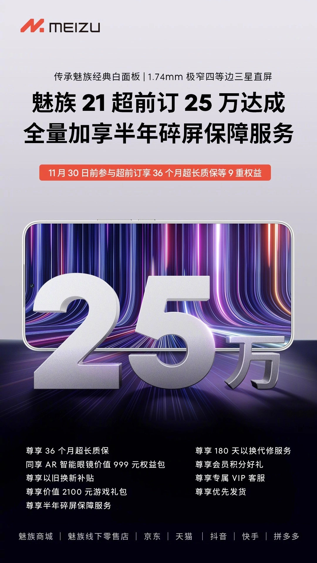 Новых хит от Meizu: новейший Meizu 21 предзаказали уже 250000 раз