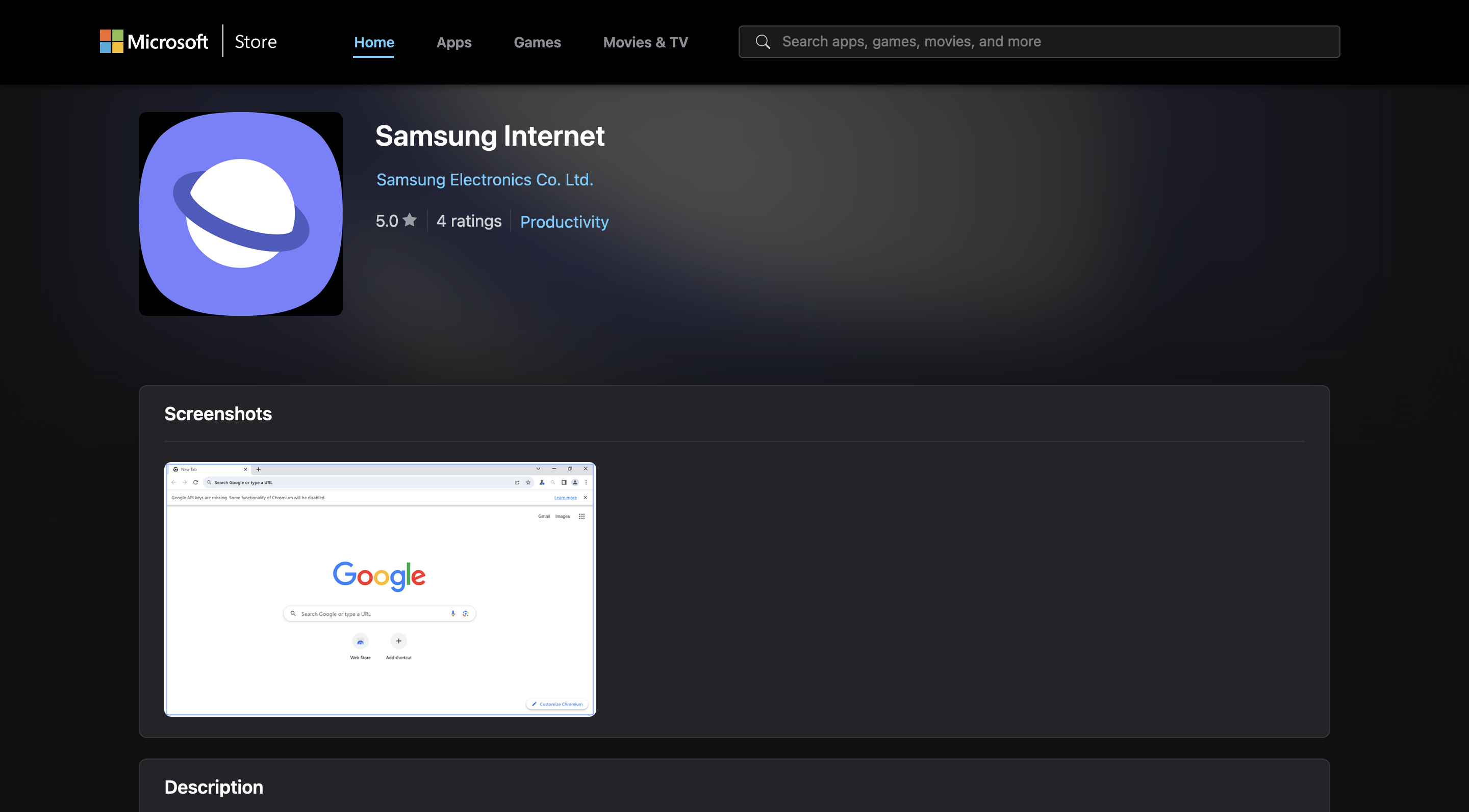 Как вам такое, Google и Mozilla? Браузер от Samsung появился в магазине приложений Windows