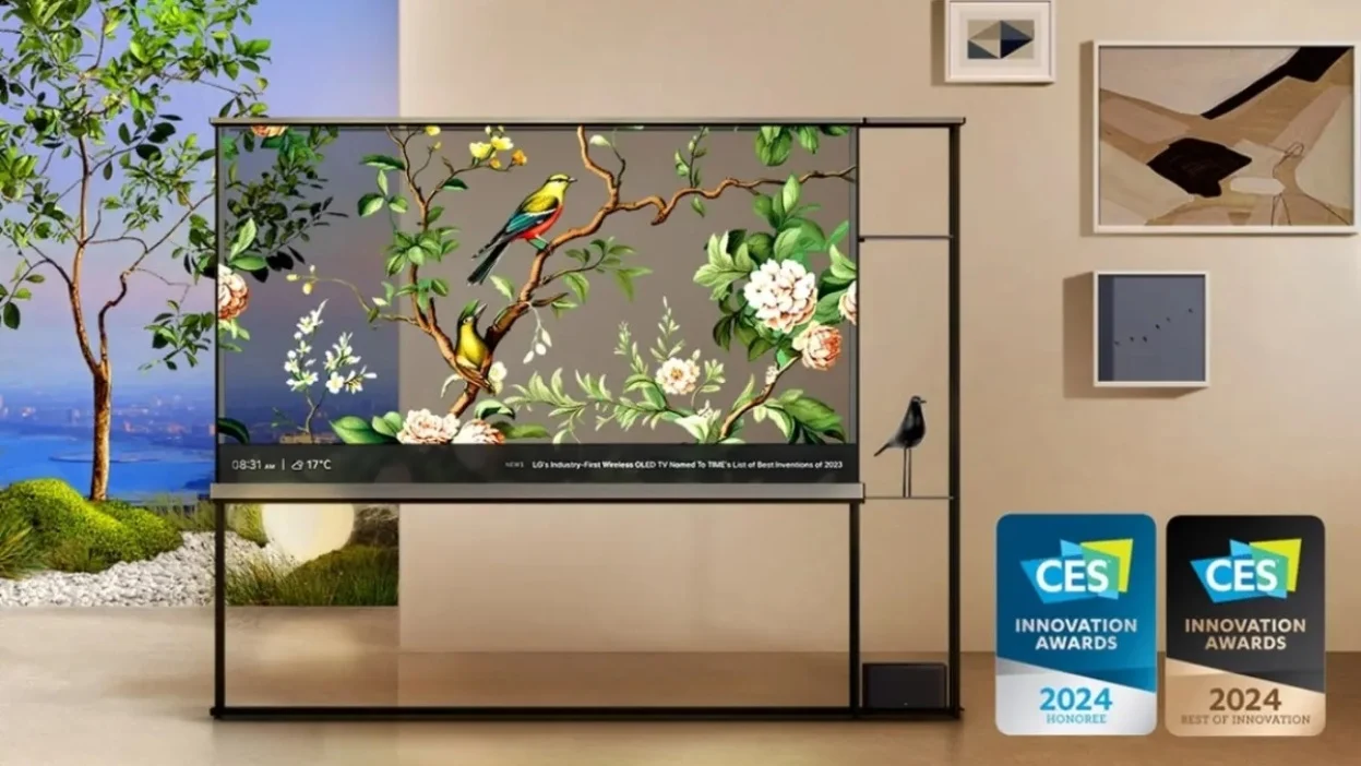 LG создала первый в мире беспроводной прозрачный телевизор