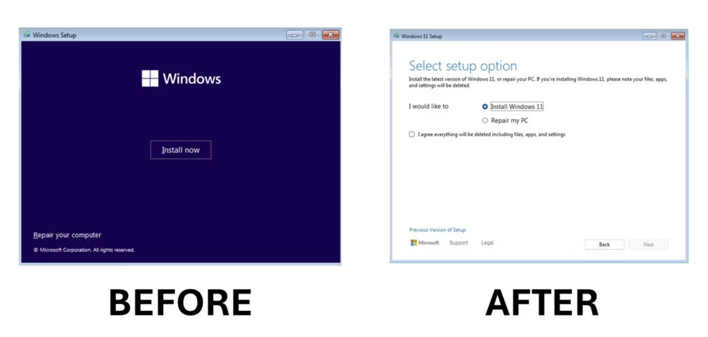 Microsoft впервые за десять лет изменила дизайн установки Windows