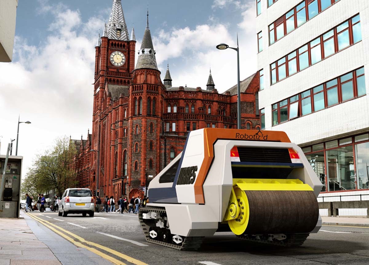 Первый в мире автономный робот ремонта асфальта будет испытан в Великобритании