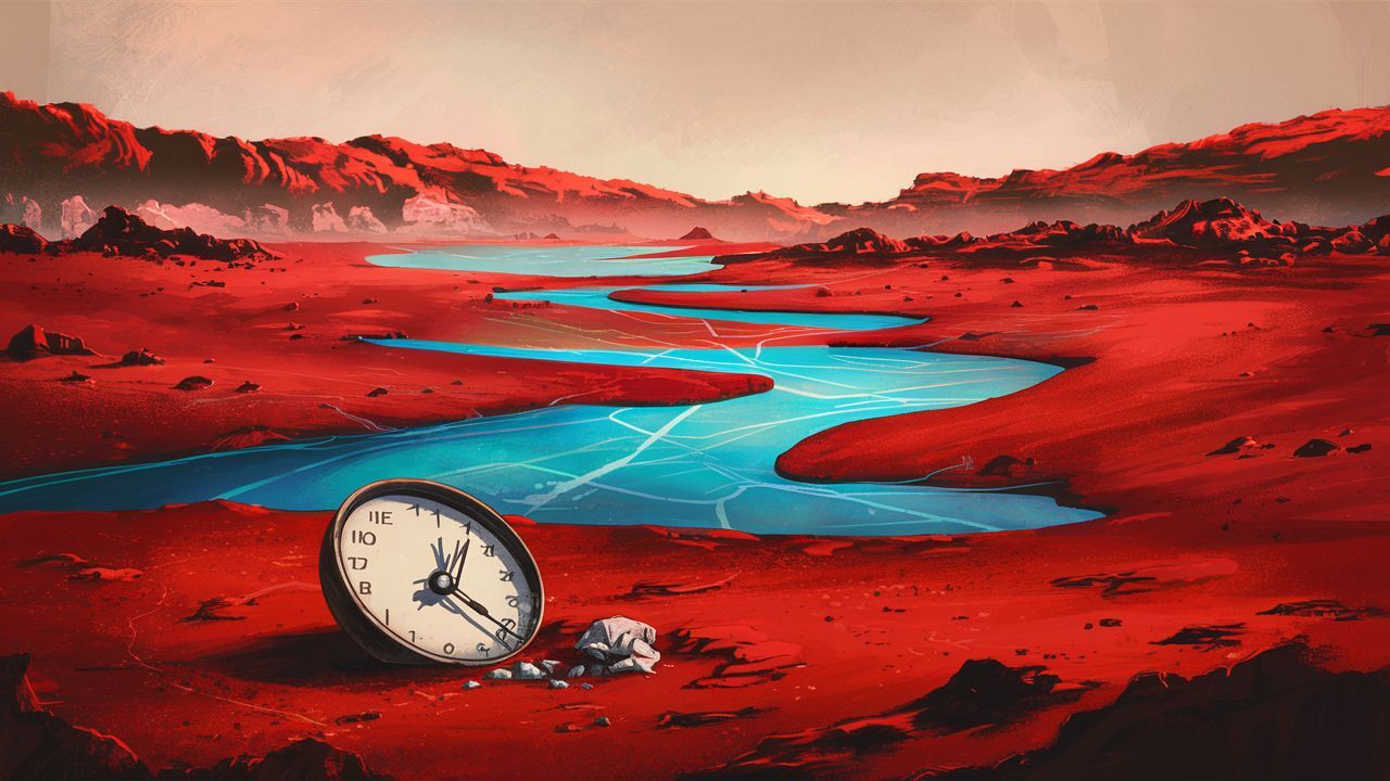 Переосмысление воды на Марсе: для жизни могло быть не так много времени