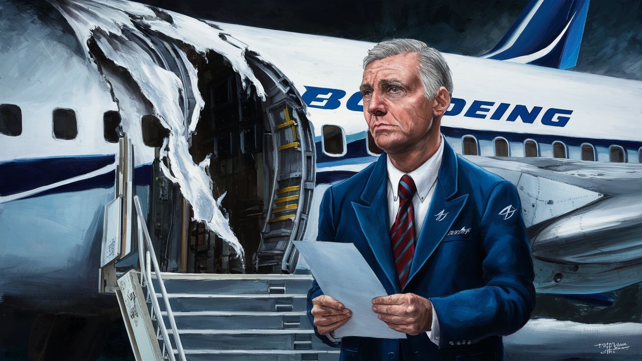 Глава Boeing покинет компанию после отрыва двери самолета в полете