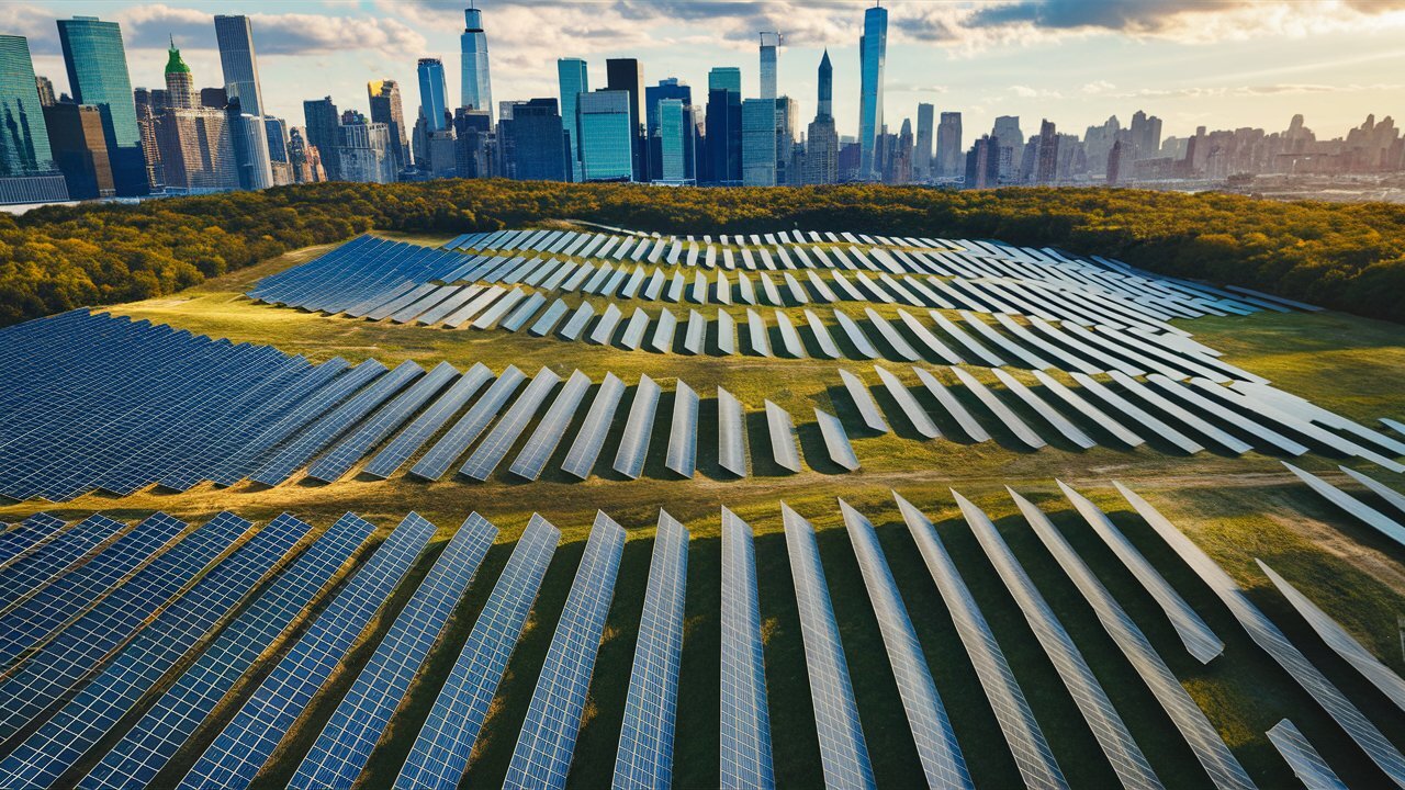 В Нью Йорке парковка станет гигантской солнечной электростанцией